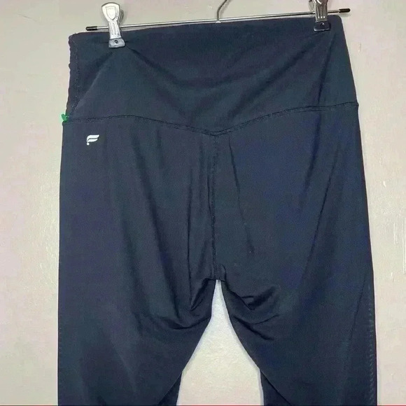 Fabletics Black High Rise Mesh Tights Leggings - Picture 6 of 7